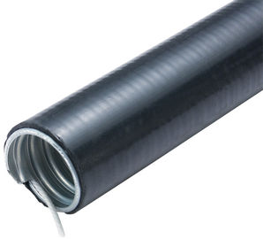 Black Electrical Flexible Metallic Tubing , Flexible Armoured Cable Conduit 3/8"-4"